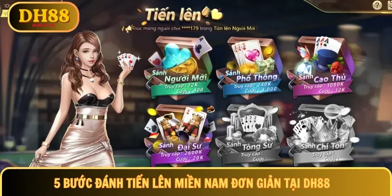 5 bước đánh tiến lên miền Nam đơn giản tại DH88