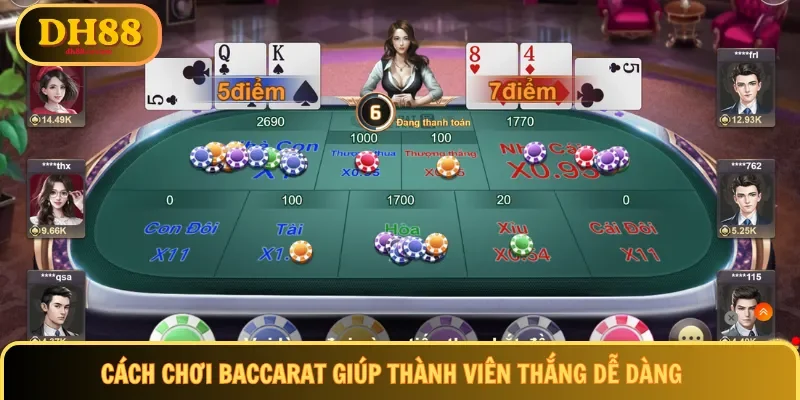 Cách chơi baccarat giúp thành viên thắng dễ dàng