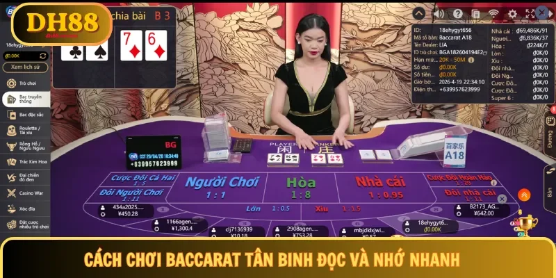 Cách chơi baccarat tân binh đọc và nhớ nhanh
