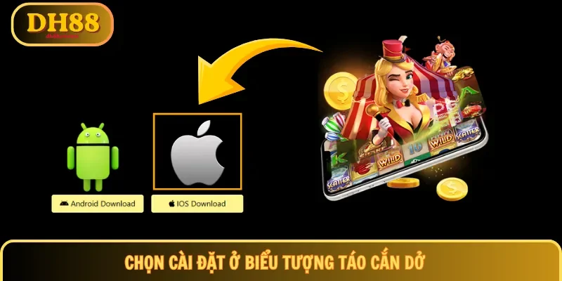 Chọn cài đặt ở biểu tượng táo cắn dở