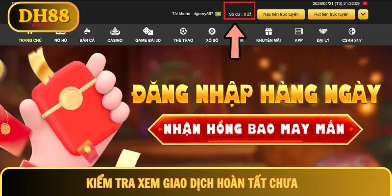 Kiểm tra xem giao dịch hoàn tất chưa